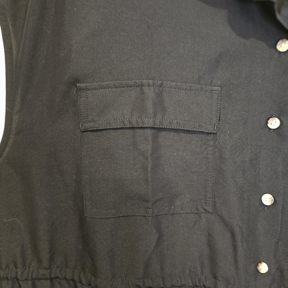 Old Navy Maternity Dolman Sleeve Utility Midi Dress size L black and green - Picture 3 of 10